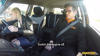 Ryan Ryder's first time driving: student spies, masturbation, doggy, and handjob with instructors