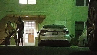 Thick BBW Wife in Lingerie in Public Hotel Parking Lot! Badblondiemonroe