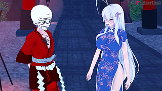 Rias Gremory kimono sex at the festival - DXD NTR Madness Series