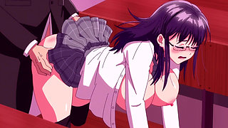 Horny & Busty Brunette Teacher Get Fucked At School - Hentai