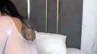 Blonde tight pussy babe solo toy fun in glamour masturbation