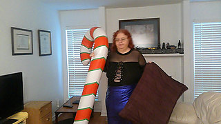 Big Beautiful Nurse Vicki Trys to Squash Her Candy Cane?