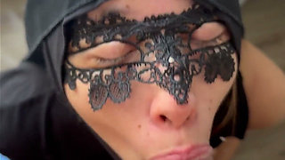 Extreme Sloppy Deepthroat Facefuck Cum in Mouth Spit Play & Belt Whipped Tits