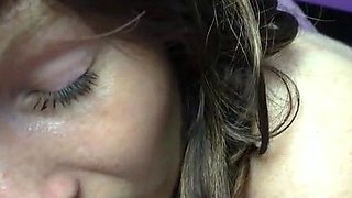 Glamour babe with big boobs masturbates in lingerie