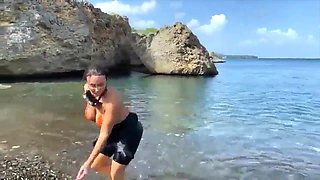 Beach Cove Fuck After Diving - Anal