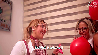 Inflated with Balloons and Rubbing to Turn You on Like Never Before. Kylei Ellish and Ann Rides