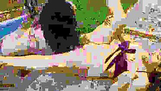 Secret Poolside Lesbian Fun: Stepsister Candyrouse Licked and Fucked Behind Boyfriend's Back