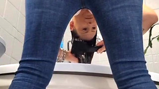 Bent over bath washing my hair