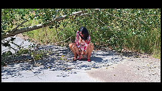 MILF Slut Got Caught Orgasming in the Woods