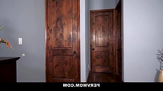 Elderly, libidinous Darla Crane engages in sexual intercourse with a muscular man in the bathroom tub.