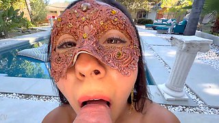 Brunette hardcore blowjob