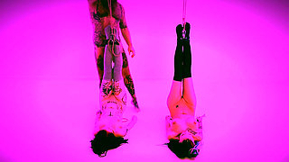 Rough Tickle Session for Two Female Subs - Front View
