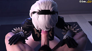 2B rides a raw cock and squeezes it with her ass