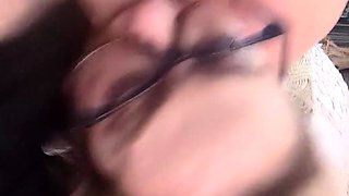 Daddy feed me his huge cock for lunch