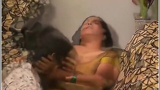 House Wife With Small Boy - Indian Mallu