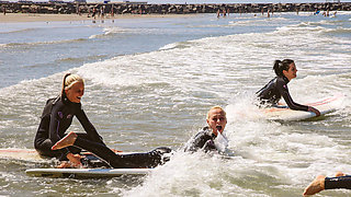 Group lesbian sex licking pussy on a sunny day at the beach