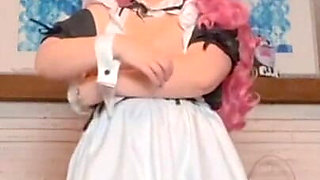 Girl in Maid Outfit Squirting Four Times