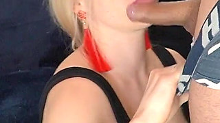 Blonde Get Her Face Fucked Rough with All Her Spit Drooling on Her Tits. I Spit on Her Face, Cum in Her Mouth and Piss on Tits