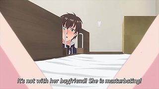 Yoasobi Gurashi fingering in her ass in front of his friend