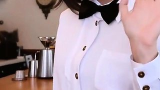 Brunette cafe blowjob vaginal and beach bikini facesitting