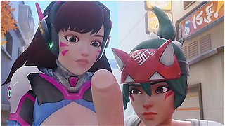 Car Toon - [hmv] Kiriko Vs D.va - Fuck Battle - Rondoudou Media
