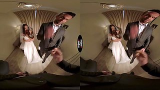 Wedding Day Threesome: Blowjob, Doggy  Cowgirl VR Porn
