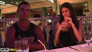 Hardcore banging in the open at night with my young gf