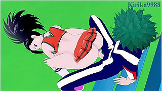 Momo Yaoyorozu And Izuku Midoriya Have Intense Sex On The Rooftop. - My Hero Academia Hentai