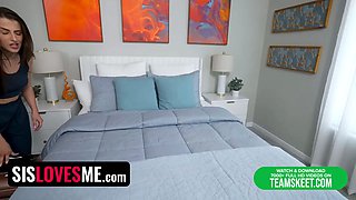 Aubree and her stepbrother austin are on vacation together and sharing a room & an climax