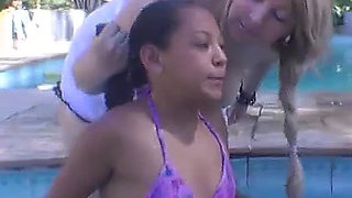 Pony Play Girls Swimming Pool Humilation - Be My Pony and Carry Me Bitch!