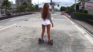 Hoverboard fun with big ass Thai GF and horny sex once home
