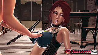 Hot Redhead Korryn as a Cowgirl Tight Ass Licking in Close-up Views, and Intense Fingering of Tight Pussy Resulting in Squirt