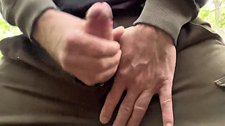 Big cumshot Outdoor