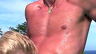 Hot step sister gets ass fucked by step brother by the pool