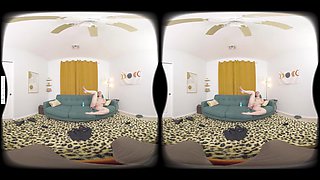 VR FtM Trans Fucks His Ass with Massive Dildo and Cums Hard in Virtual Reality