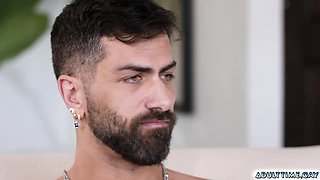 Adam load his cum to virgin Cristiano mouth