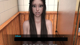 Ethan Rubbing His Big Cock 18 Plus Stepsister Pussy In Shower