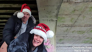 Festive outdoor fun for Matty and Cheyenne