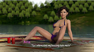 Weekend Lollygagging - Gameplay - Roleplay - Anita Teasing Men at Beach