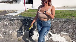 Massive Natural Tits Mexican MILF, Letzy Lizz, Takes a Trip to the Sex Shop