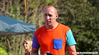 Horny lesbians outdoor filthy X-rated clip