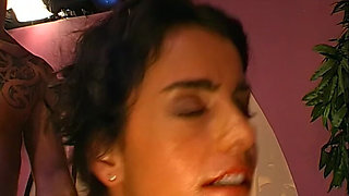 Filthy Brunette in Wild Group Orgy with Extreme Insertion and Facial Cum