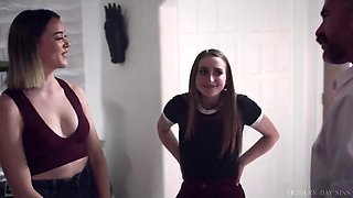 Anny Auroras Slutty Teen Shenanigans: Cowgirl Ride on Besties Stepdad