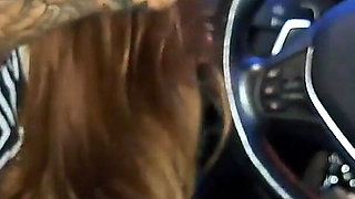 Risky BBC Blowjob in the Car