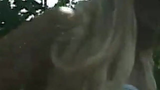 Shameless Blonde Slut Has Solo Sex in the Woods