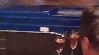 Cuckold humiliation by the hot tub