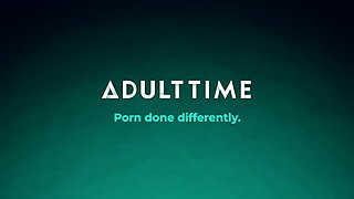 ADULT TIME - Lina Luxa Gets DOMINATED DP Style By TWO BIG COCKS!