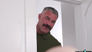 Stepdad overhears his 18yo girl stepdaughter