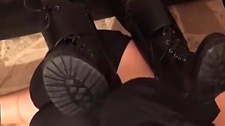 Femdom Boot Worship and Submission Orgy