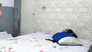 Maid in Dress Shows Red Panties to Seduce Boss